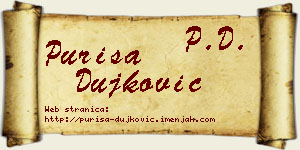 Puriša Dujković vizit kartica